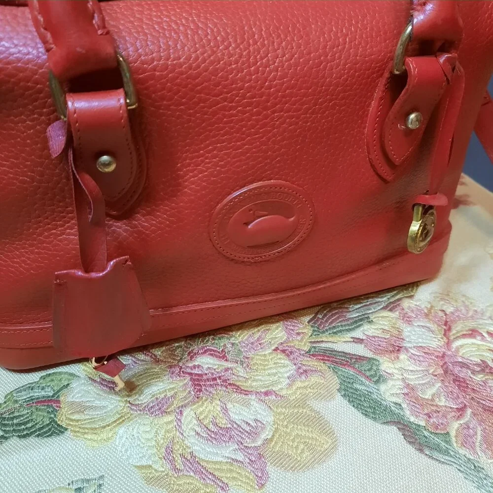 Dooney & Bourke Red Doctor Bag Hand Painted Vintage Doctor Bag - Picture 7 of 14